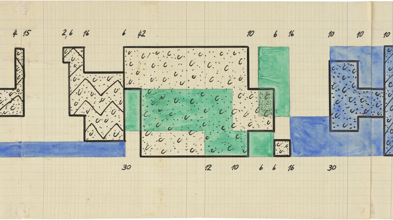 Ausschnitt aus einer Grafischen Partitur von Hermann Meier